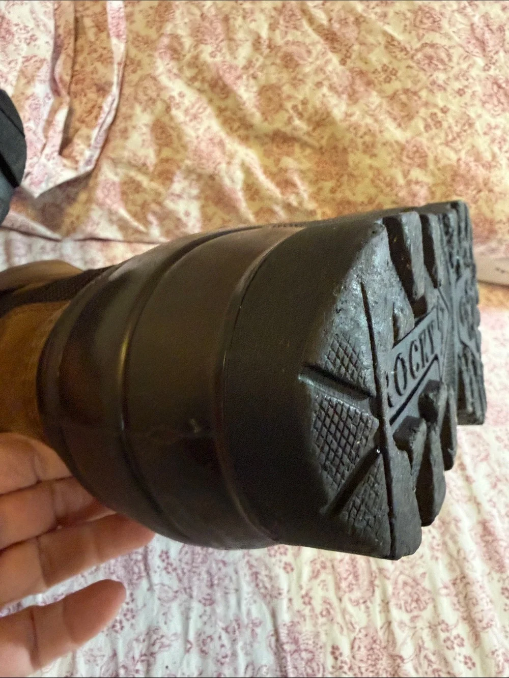 Rocky Brown and Black Men's Waterproof Lace-Up Rain & Snow Boots